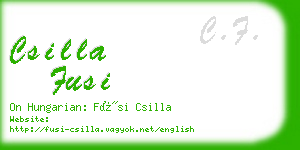 csilla fusi business card